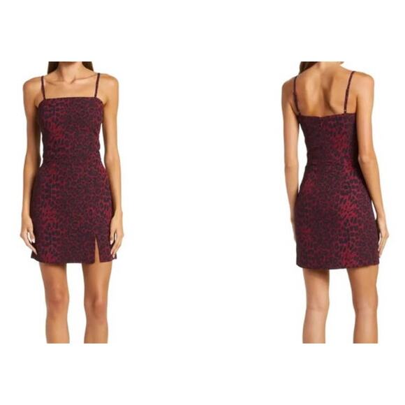 Dress the Population dress Kallan Leopard print sleeveless minidress XXL NEW - Picture 1 of 5
